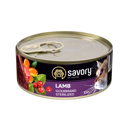Savory Cat Adult Sterilized Lamb 100 г